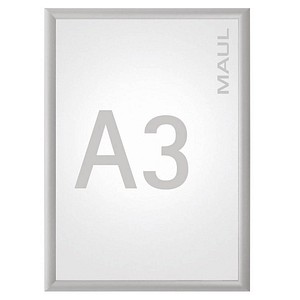 MAUL HEBEL Plakatrahmen standard, DIN A3, Aluminium-Rahmen silbereloxierter Alu