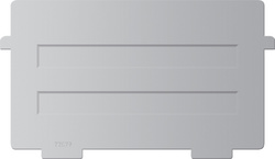 HELIT Stellbrettchen für Karteikasten A6 quer, lichtgrau gepackt zu 2 Stück - 2