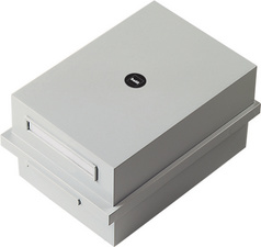 HELIT Karteikasten A6 quer, lichtgrau, unbestückt tragbar, beschriftbar, für ca