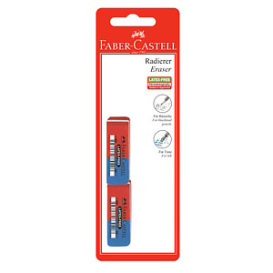FABER-CASTELL Radiergummis rot/blau