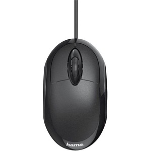 HAMA MC-100 - Maus - optisch - 3 Tasten - kabelgebunden - USB - Schwarz (001826