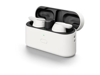 EPOS ADAPT E1 weiss Bluetooth Earbuds Multi-Connect IPX5 Hybrid ANC Ladecase US