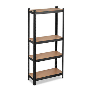 relaxdays Schwerlastregal 10033048_0 schwarz/braun 70,0 x 30,0 x 150,0 cm