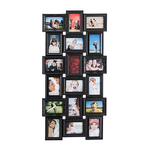 relaxdays Collage-Bilderrahmen schwarz 54,0 x 104,0 cm