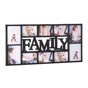 relaxdays Collage-Bilderrahmen Familie schwarz 72,0 x 36,5 cm