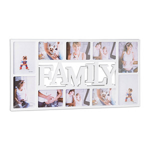 relaxdays Collage-Bilderrahmen Familie weiß 72,0 x 36,5 cm