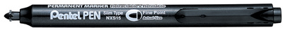 Pentel Permanent-Marker NXS15 mit D ruckmechanik, schwarz (5231719)