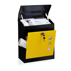 relaxdays Briefkasten 10020775_359 schwarz-gelb