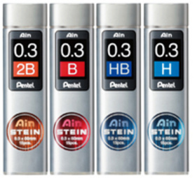 Pentel Druckbleistift-Feinmine AIN STEIN C273, Härtegrad: 2B (5232150)