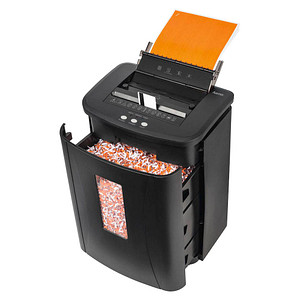 hama Premium AutoM120 Aktenvernichter mit Partikelschnitt P-4 4 x 20 mm 120 Blatt schwarz
