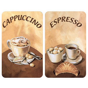 WENKO Herdabdeckplatten Kaffee braun 2 St.