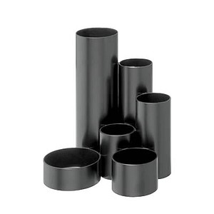 WEDO Stiftehalter Junior Butler schwarz ABS-Kunststoff 6 Fächer 13,5 x 12,0 x 14,8 cm