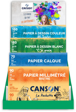 CANSON Zeichenpapier "Les incontournables", 40er Display