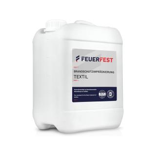 Feuerfest Brandschutzimprägnierung "Textil" | 5 Liter Brandschutz für Textilien aus Naturfasern, Sythetik und Mischgewebe 