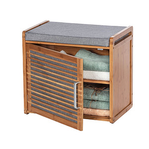 WENKO Bahari Schuhschrank braun, grau 2 Fachböden 50,0 x 33,0 x 45,0 cm