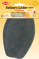 KLEIBER Velour-Leder-Imitat, 95 x 185 mm, mittelgrau