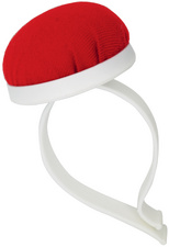 KLEIBER Armnadelkissen mit Spange, rot/weiß