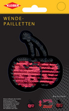 KLEIBER Wendepailletten Kirschen, rot-schwarz