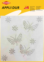 KLEIBER Strass-Applikation XL "Schmetterlinge & Sterne"