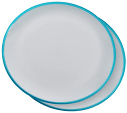Linden Berg Speiseteller-Set, oval, blau, 2er Set