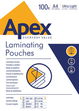 Apex Laminierfolientasche Ultra Light, A4, glänzend, 150 mic