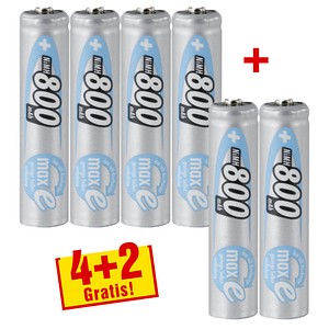 ANSMANN maxE NiMH Micro-Akkus 4 + 2 gratis (1321-0000-510)