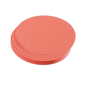FRANKEN Moderationskarte, Kreis, Durchm.: 95 mm, rot 100% Altpapier, 130 g/qm (