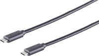 S-CONN USB Kabel Typ 3.1 C-ST auf Typ 3.1 C-ST Rev. 3.1 schw. 2,0m (77140-2.0)