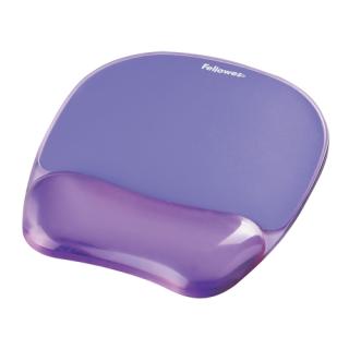 FELLOWES Gel Crystal - Mauspad mit Handgelenkpolsterkissen - Violett (91441)