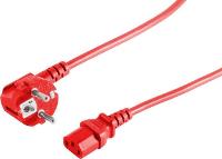 S-CONN Schutzkontakt 90°/Kaltgerätebuchse rot 1,8m (09-05184)
