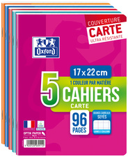 Oxford Cahier piqûre, 170 x 220 mm, seyès, 96 pages,lot de 5