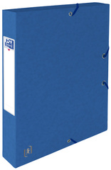 Sammelbox, DIN A4, 40mm, 425g, blau 3 Einschlagklappen, Gummiband,