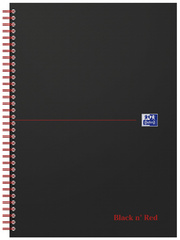 Oxford Black n Red Spiralbuch, DIN A4, liniert, Karton (5401690)
