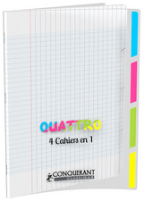 CONQUERANT CLASSIQUE Cahier "4 en 1", 240 x 320 mm, seyès