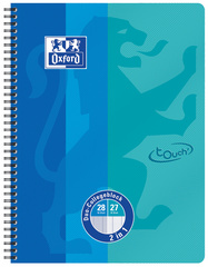 Oxford Collegeblock DUO Touch, A4+, 80 Blatt, meerblau/aqua (5401871)