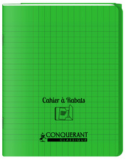 CONQUERANT CLASSIQUE Cahier à rabat 170 x 220 mm, vert