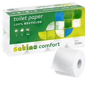 satino by wepa Toilettenpapier Comfort, 3-lagig, hochweiß