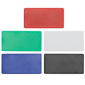 10 Magnete farbsortiert 2,8 x 5,5 x 0,75 cm