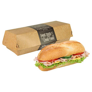 50 PAPSTAR Burger-Boxen Good Food 21,0 x 6,2 cm
