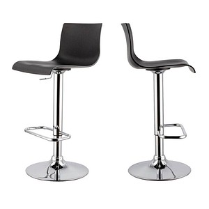 PAPERFLOW Barhocker "SACRAMENTO", 2er Set, schwarz