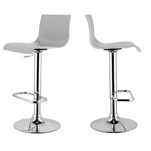 PAPERFLOW Barhocker "SACRAMENTO", 2er Set, grau