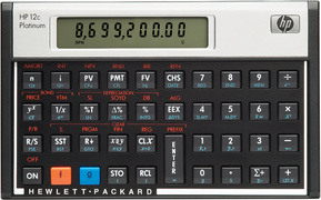 HP 12C PLATINUM FINANCIAL CALCULATOR IN