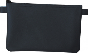 Banktasche Geldscheintasche Belegtasche Kunstleder schwarz 25 x 16 cm