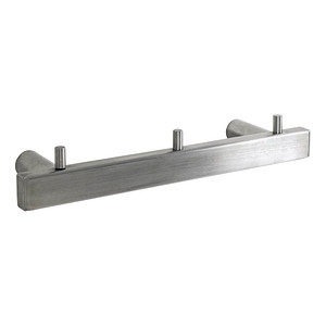 HAKU Möbel Wandgarderobe 16744 silber Metall 3 Haken 26,0 x 4,0 cm
