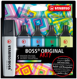 STABILO Textmarker BOSS ORIGINAL, 5er Karton-Etui ARTY