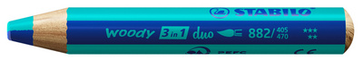 STABILO Multitalentstift woody 3 in 1 duo, ultramarin/türkis