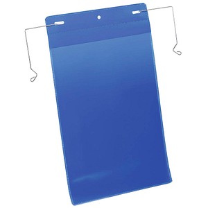 DURABLE Drahtbügeltasche, A4 hoch, blau mit verzinktem, flexiblen Draht, dokume