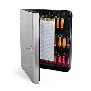 pavo Schlüsselkasten schwarz mit 54 Haken Zylinderschloss