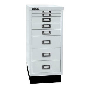 BISLEY MultiDrawer™ L298S Schubladenschrank lichtgrau mit 8 Schubladen 27,8 x 38,0 x 67,0 cm