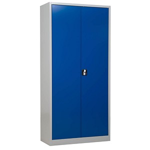 Gürkan Stahlschrank 100162 lichtgrau, enzianblau 92,0 x 42,0 x 195,0 cm